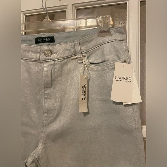 Ralph Lauren metallic coated jeans NWT - Picture 2 of 7